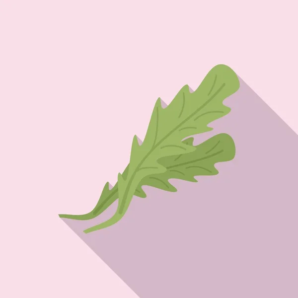 Ícono de rúcula de eneldo vector plano. Ensalada de rúcula — Vector de stock