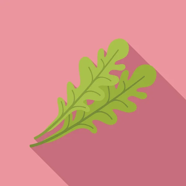 Ruccola blad pictogram vlakke vector. Rugula salade — Stockvector