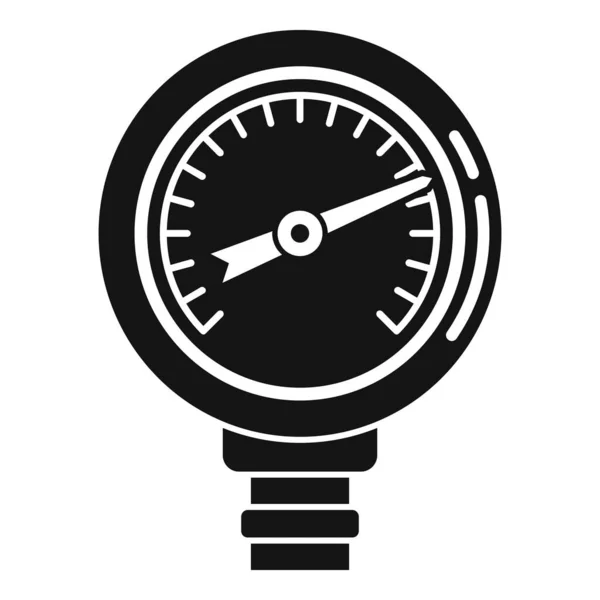 Icona del manometro semplice vettore. Pressione del gas — Vettoriale Stock