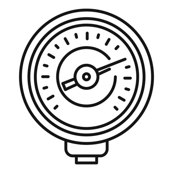 Manómetro industrial icono contorno vector. Presión del gas — Archivo Imágenes Vectoriales