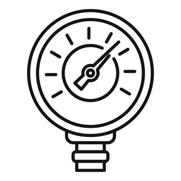 Manometer Pipeline Icon Outline Vektor. Gasdruck — Stockvektor