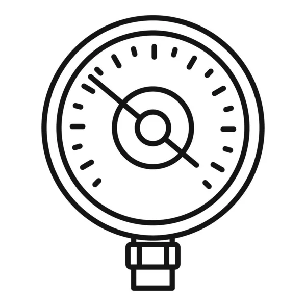 Pipe manometer icon outline vector. Gas meter — Stock Vector