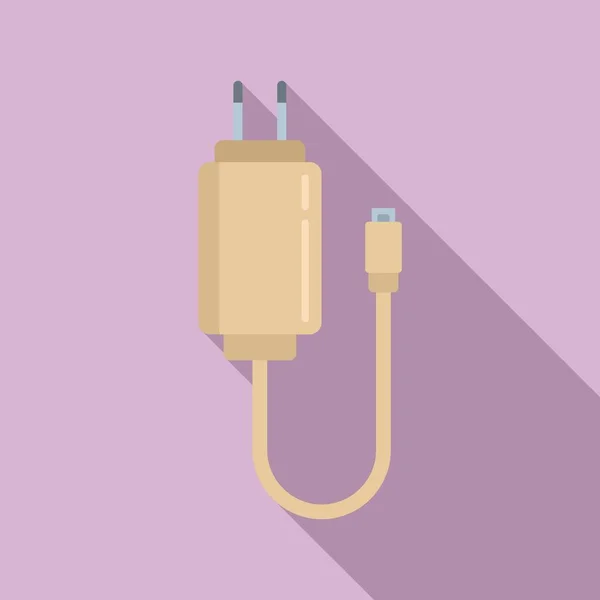 Laadplug pictogram vlakke vector. Telefoonkosten — Stockvector