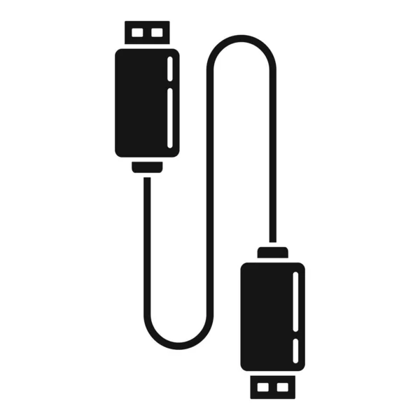 Caricabatterie USB icona del cavo semplice vettore. Telefono a pagamento — Vettoriale Stock