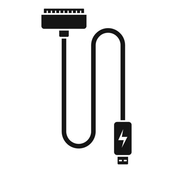 Cargador icono de cable vector simple. Batería del teléfono — Vector de stock