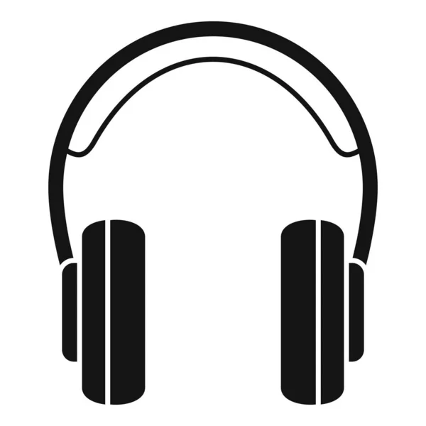 Gamer icono de auriculares vector simple. Auriculares para clientes — Archivo Imágenes Vectoriales