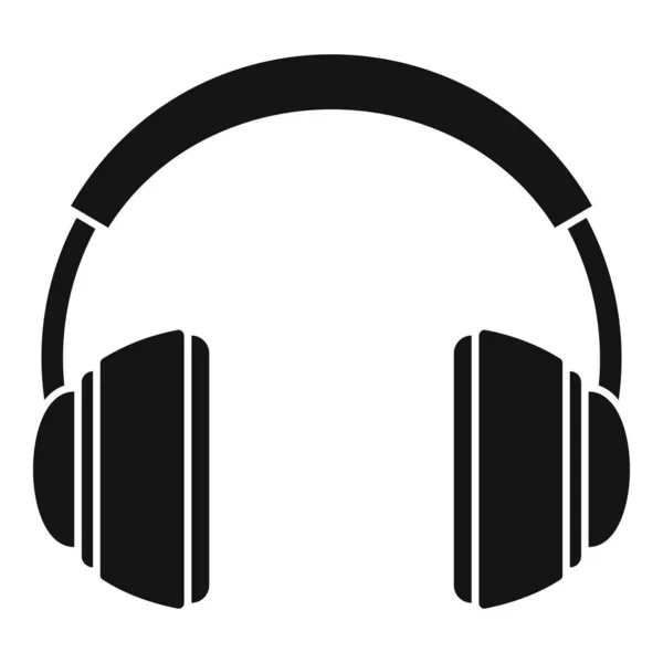Icono de auriculares de audio vector simple. Servicio de jugador — Archivo Imágenes Vectoriales
