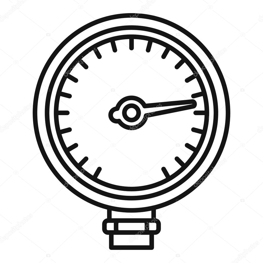 Pressure manometer icon outline vector. Gas meter