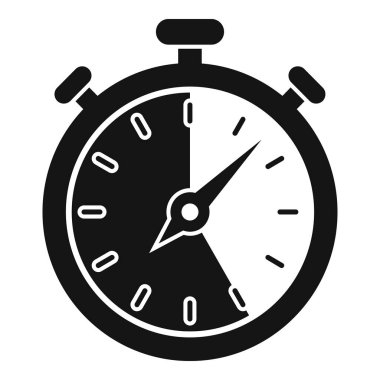 Stop clock icon simple vector. Stopwatch timer clipart