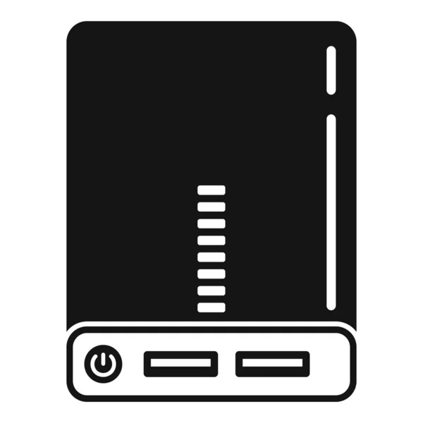 Mobile icône de banque d'alimentation vecteur simple. Batterie de téléphone — Image vectorielle