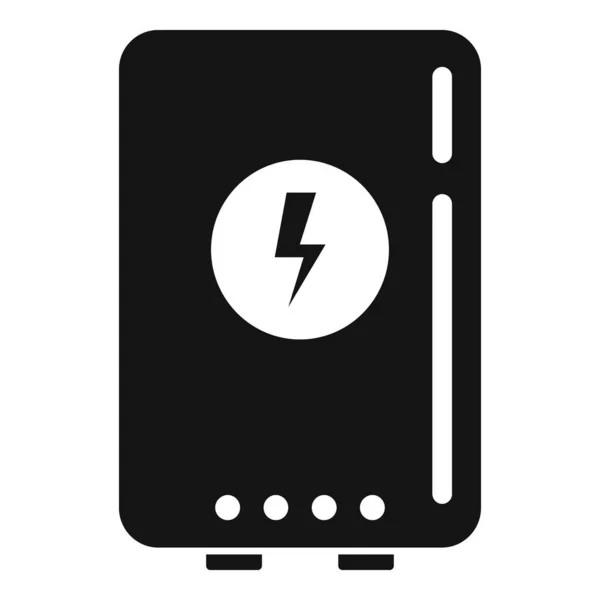 Powerbank bezdrátový nabíjecí ikona jednoduchý vektor. Power bank — Stockový vektor