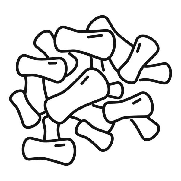 Lactobacillus probiotic icon outline vector. Střevní bakterie — Stockový vektor