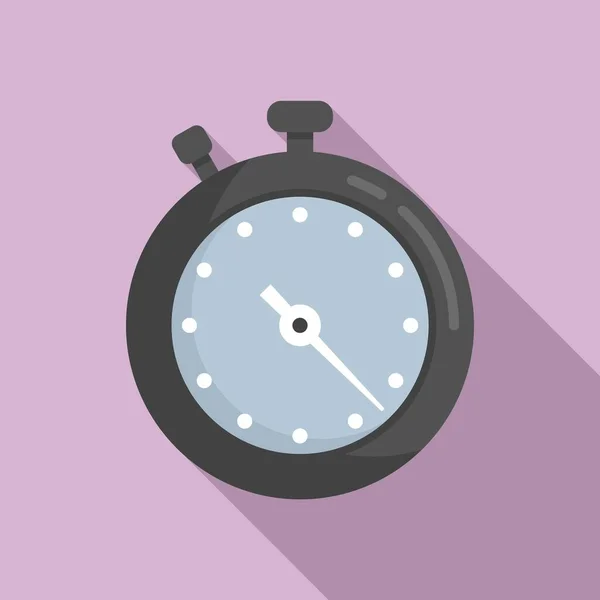 Stop watch icon flat vector. Timer clock — Stock Vector