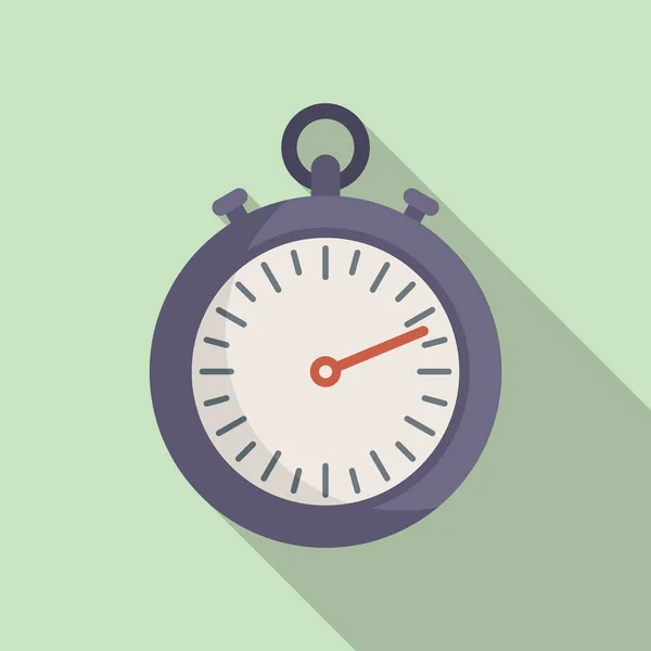 Stop timer pictogram vlakke vector. Stopwatch tijd — Stockvector