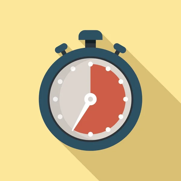 Finish stopwatch icon flat vector. Clock stop — Stock Vector