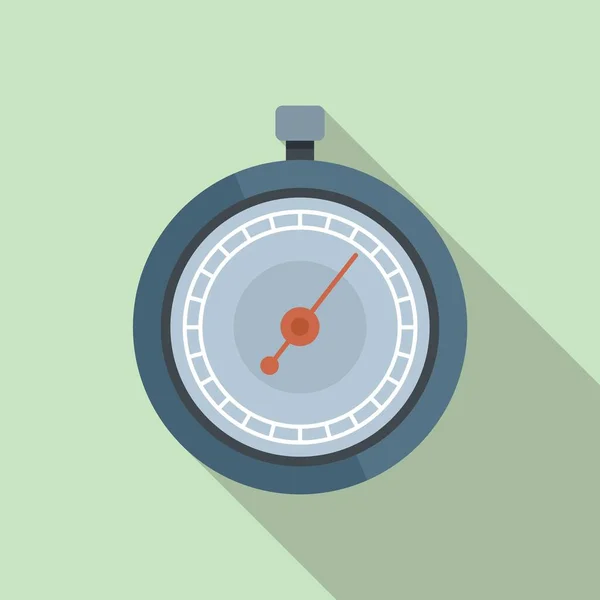 Knop stopwatch pictogram vlakke vector. Stop timer — Stockvector