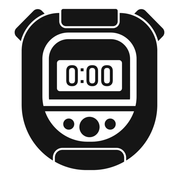 Icono de cronómetro digital vector simple. Temporizador de parada — Archivo Imágenes Vectoriales