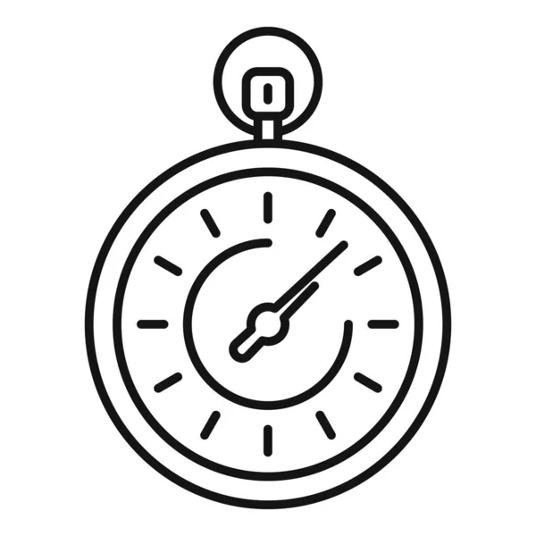 Chronometer ikon kontur vektor. Stoppur klocka — Stock vektor