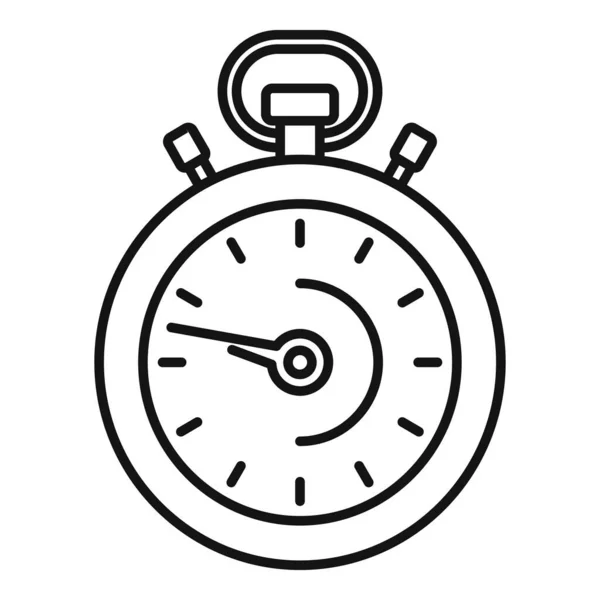 Stopwatch idő ikon körvonalvektor. Időzítő óra — Stock Vector