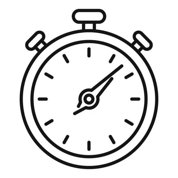 Snelle stopwatch pictogram omtrek vector. Stop met kijken. — Stockvector