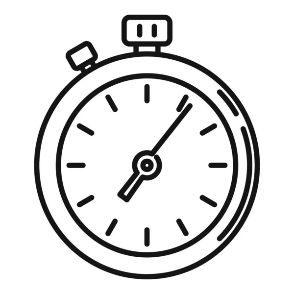 Minuto icono cronómetro contorno vector. Reloj temporizador — Archivo Imágenes Vectoriales