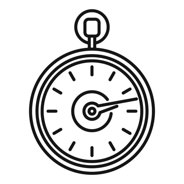 Timer counter icon outline vector. Stopwatch clock — Stock Vector