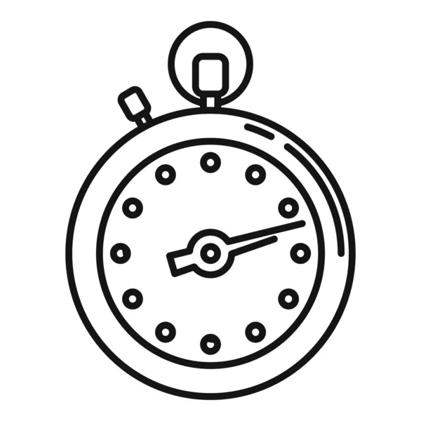 Вектор очертаний значка секундомера. Часы — стоковый вектор
