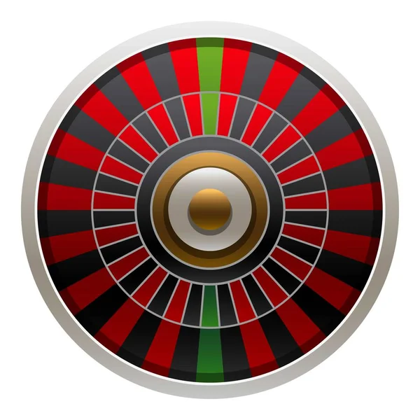 Ruleta giro icono vector de dibujos animados. Ganar juego — Vector de stock