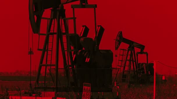 Working oil well pumps — Stock Video