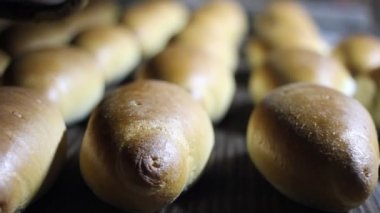 pişmiş somun ekmek fırını içinde