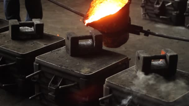 Fundición de hierro — Vídeo de stock