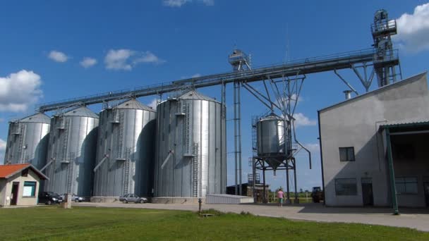 Landbouw Silo timelapse — Stockvideo