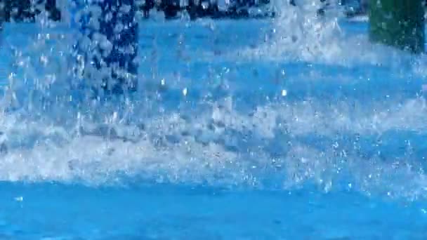 Clear water in swimming pool — Stock Video