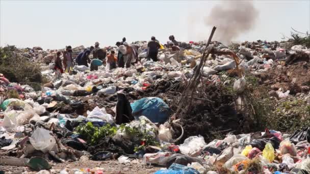 Забруднення скидання сміття — стокове відео