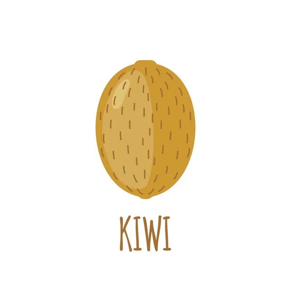 Kiwi icon in flat style on white background — Stock Vector