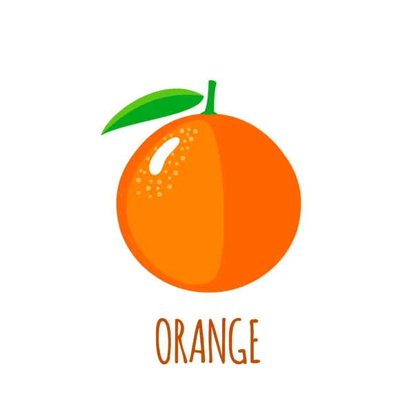 Icono naranja en estilo plano sobre fondo blanco — Vector de stock