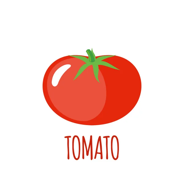 Icône tomate en style plat sur fond blanc — Image vectorielle