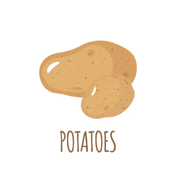 Potatoes icon in flat style on white background — Stock Vector