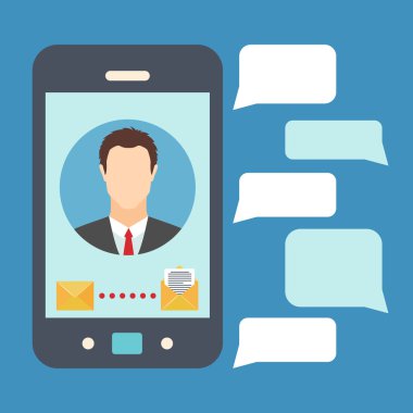 Smartphone telefon mesajı ile