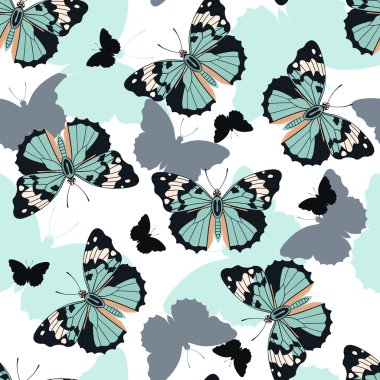 Kelebekler seamless modeli