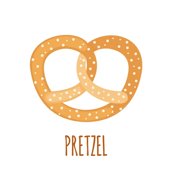 Ícone pretzel no fundo branco — Vetor de Stock