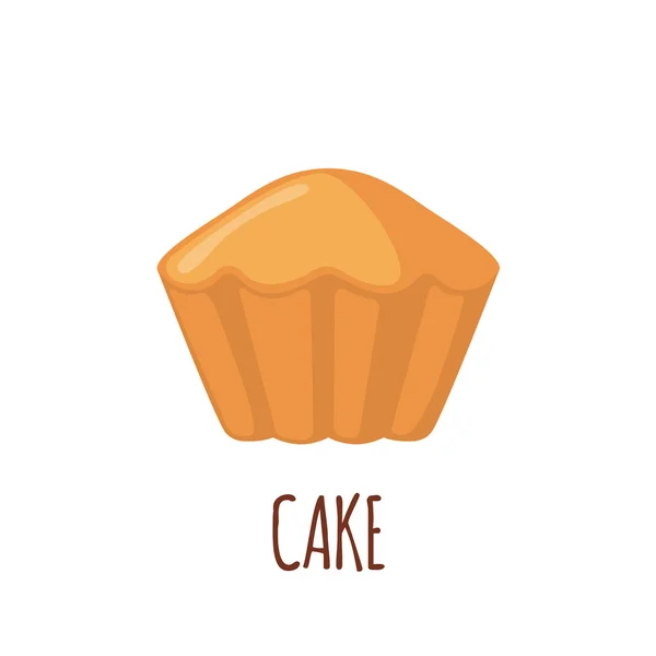 Icono de pastel sobre fondo blanco . — Vector de stock