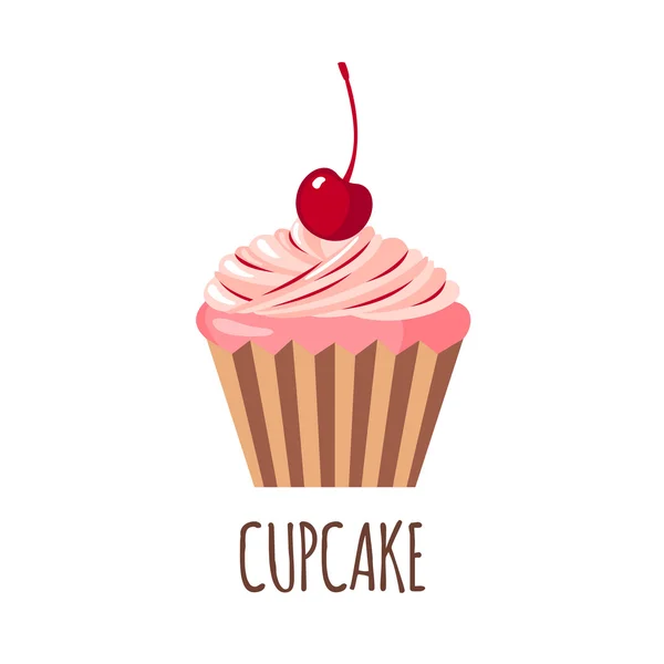 Bonito icono de cupcake — Vector de stock