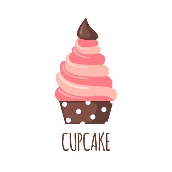 Bonito icono de cupcake — Vector de stock