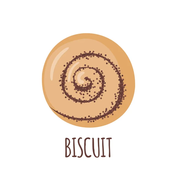 Icono de galleta sobre fondo blanco — Vector de stock