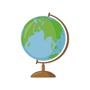 Düz stil küre simgesi.