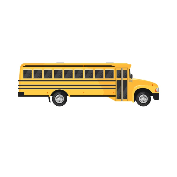 Schulbus-Symbol auf weißem Hintergrund. — Stockvektor