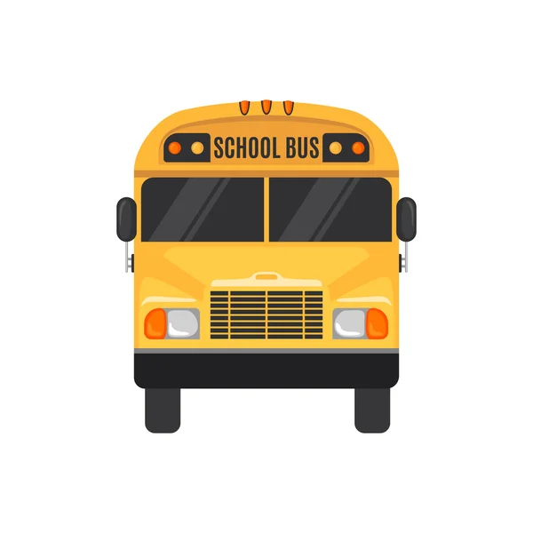 Okul otobüsü simgesi beyaz arka plan üzerinde. — Stok Vektör