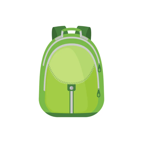 Mochila escolar Icono en estilo plano . — Vector de stock