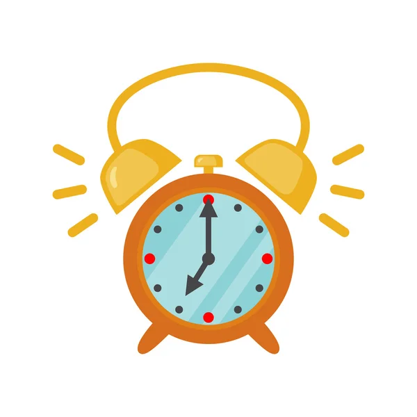 Icono de reloj despertador en estilo plano . — Vector de stock